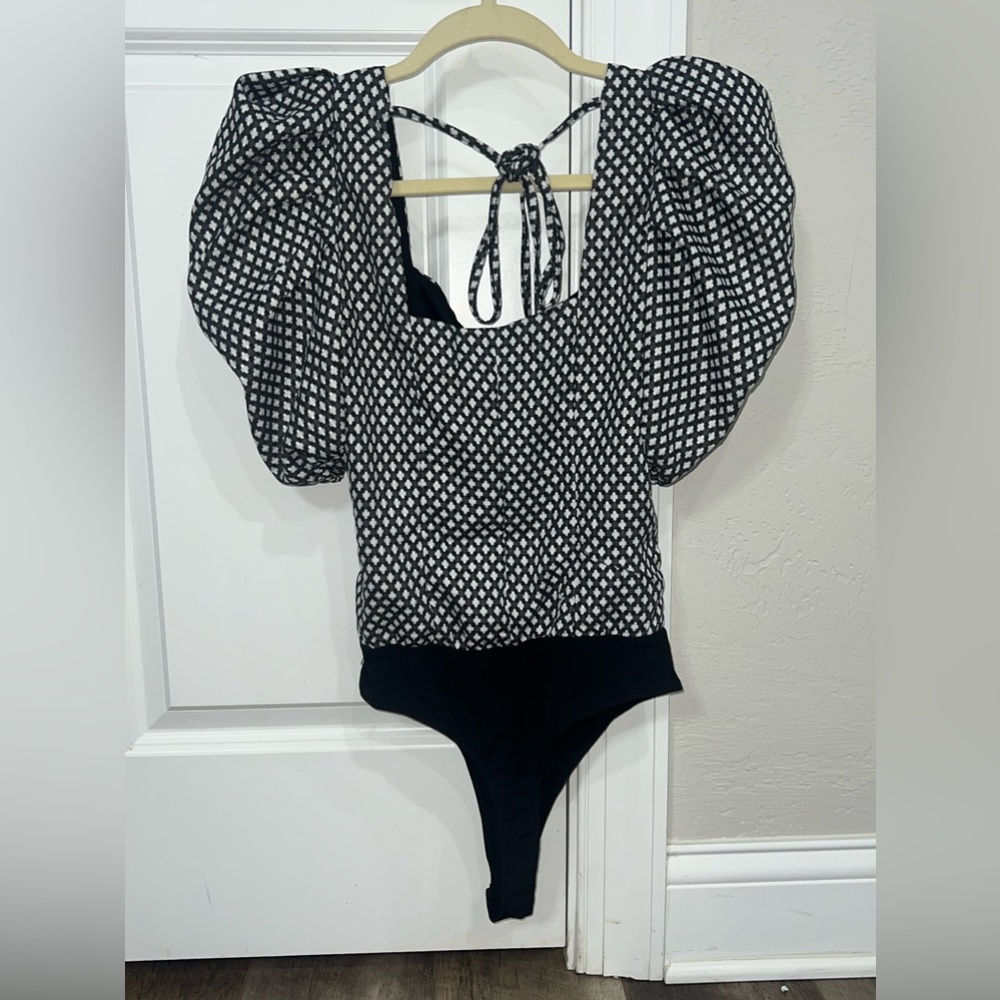 Blouse Bodysuit Black and White
